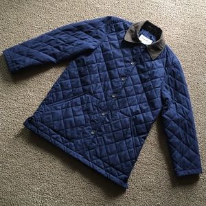 Eddie Bauer Quilted Navy Barn Coat